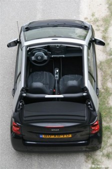 Smart Fortwo Cabrio 52 kW Passion: Ruim voldoende ruimte voor twee personen en een krat bier.